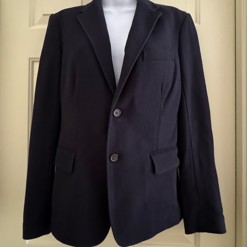 Polo Ralph Lauren Hunter Navy Woven Cotton Blazer Jacket Size 8 - Picture 3 of 6